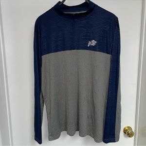 Fanatics Navy Quarter Zip Color Block Blue/Grey Size XL